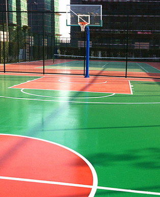 硅PU塑胶篮球场材料